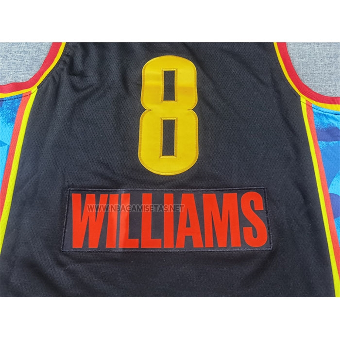 Camiseta Oklahoma City Thunder Jaylin Williams NO 8 Ciudad 2024-25 Negro
